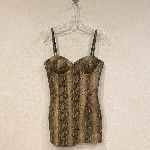 Mistress Rocks Snakeskin Print Mini Dress Size Small EUC - Picture 2 of 5